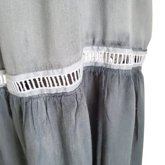 Island Planet Ombre Grey Soft Loose Fitting Dress Spaghetti Straps Size S/M - Picture 9 of 13